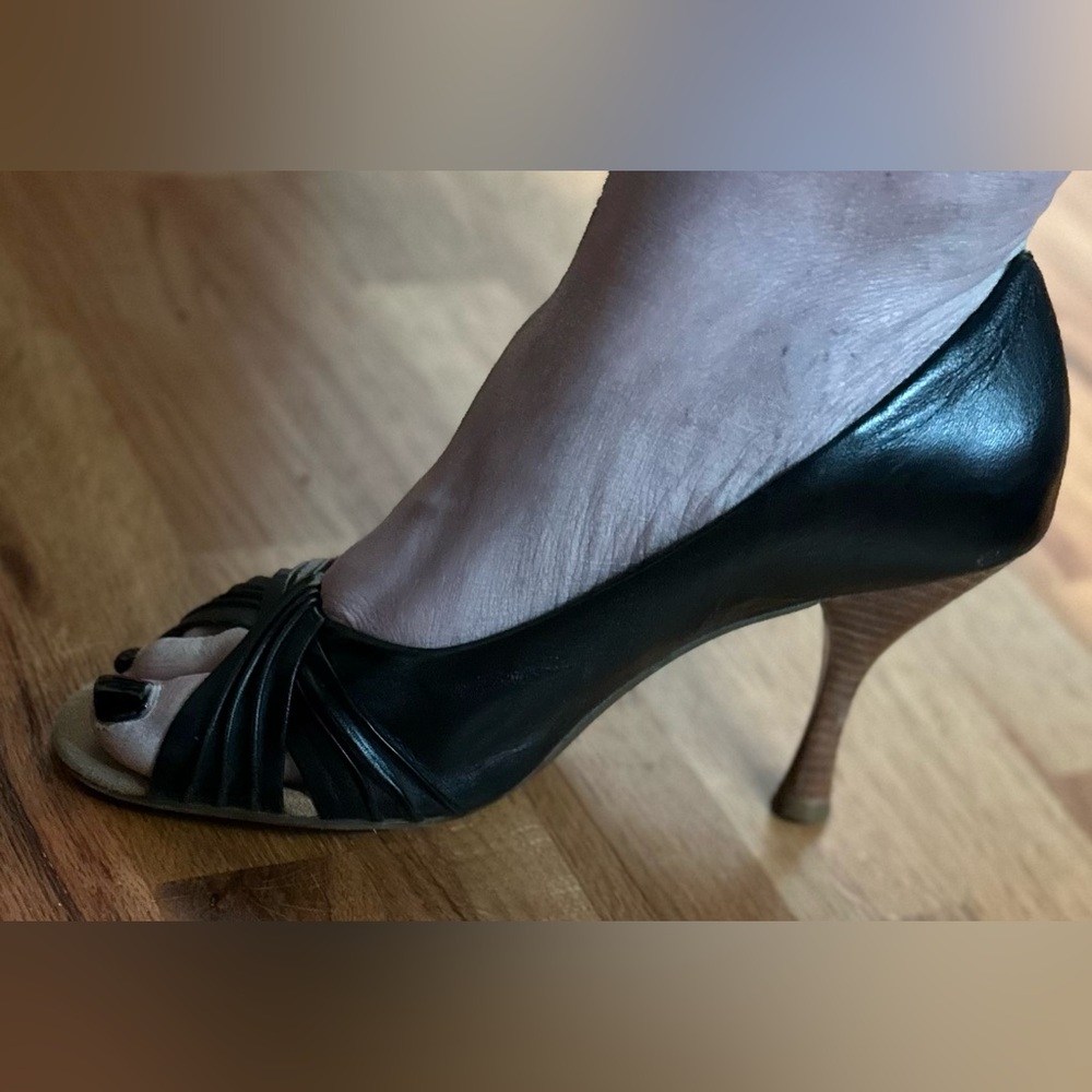 Sz 11M Black Peeptoe Pump Aerosoles